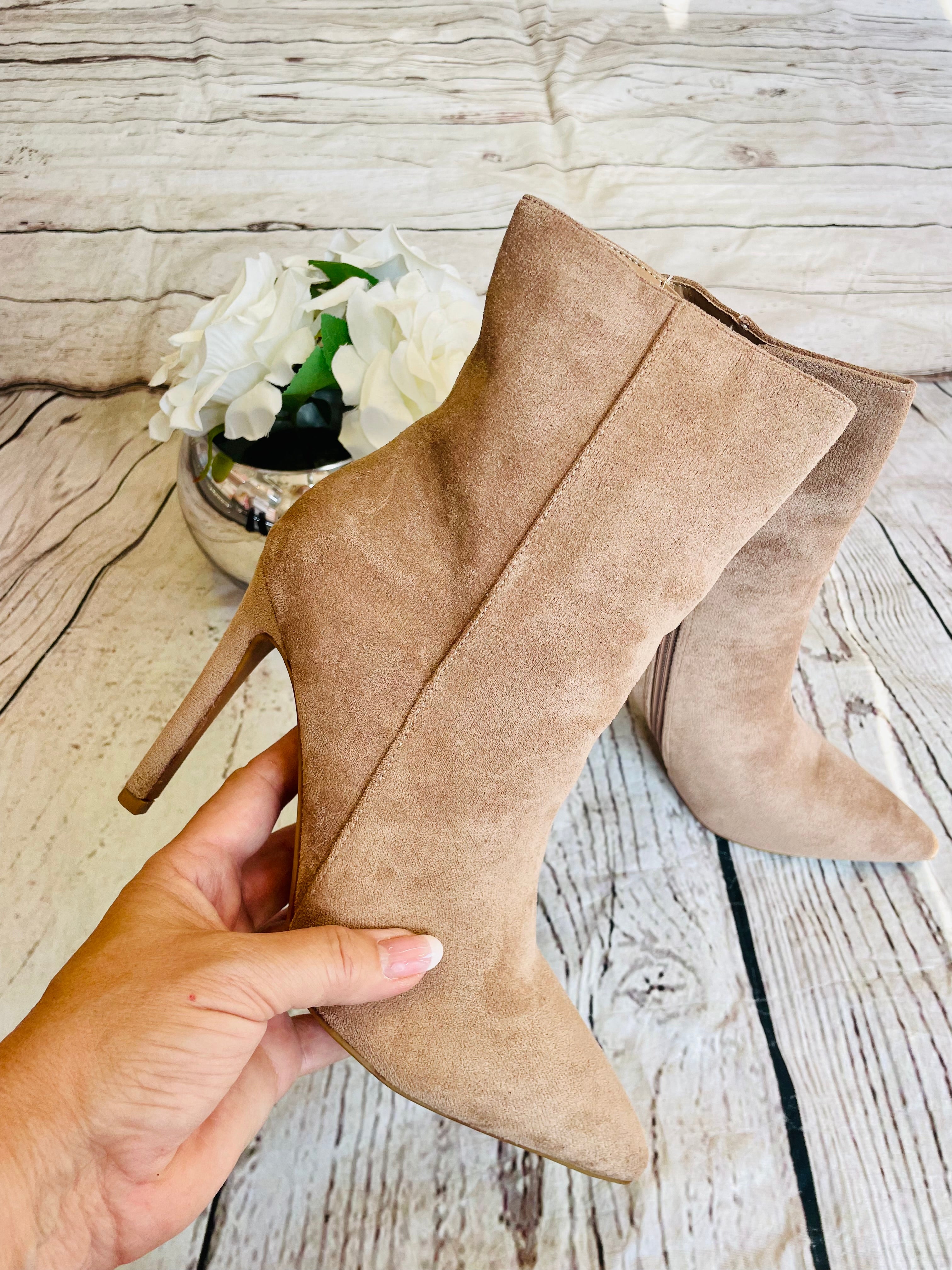 Heeled boots suede best sale