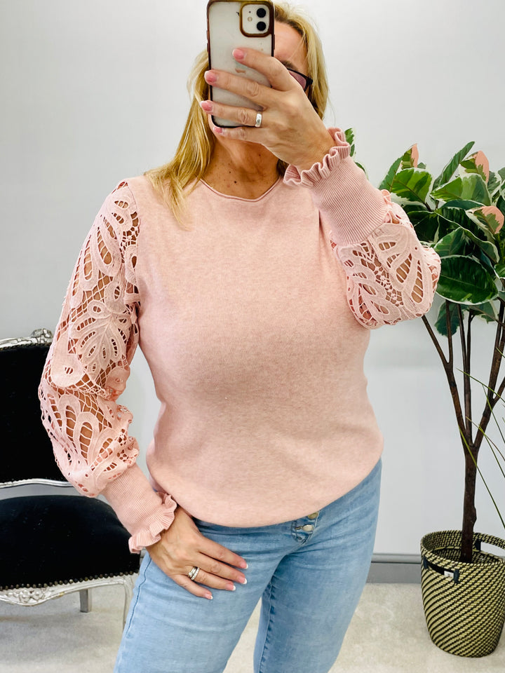 The PORTA lace sleeve jumper - 7 colours