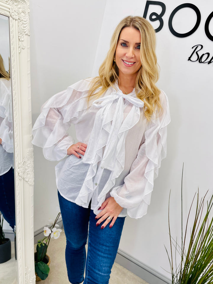 The WENDY white frill shirt