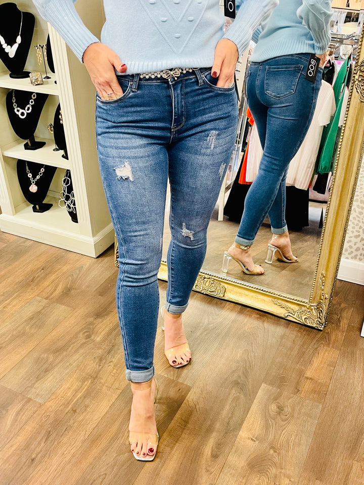 The ELAINE distressed skinny jeans - sizes 6 to 14