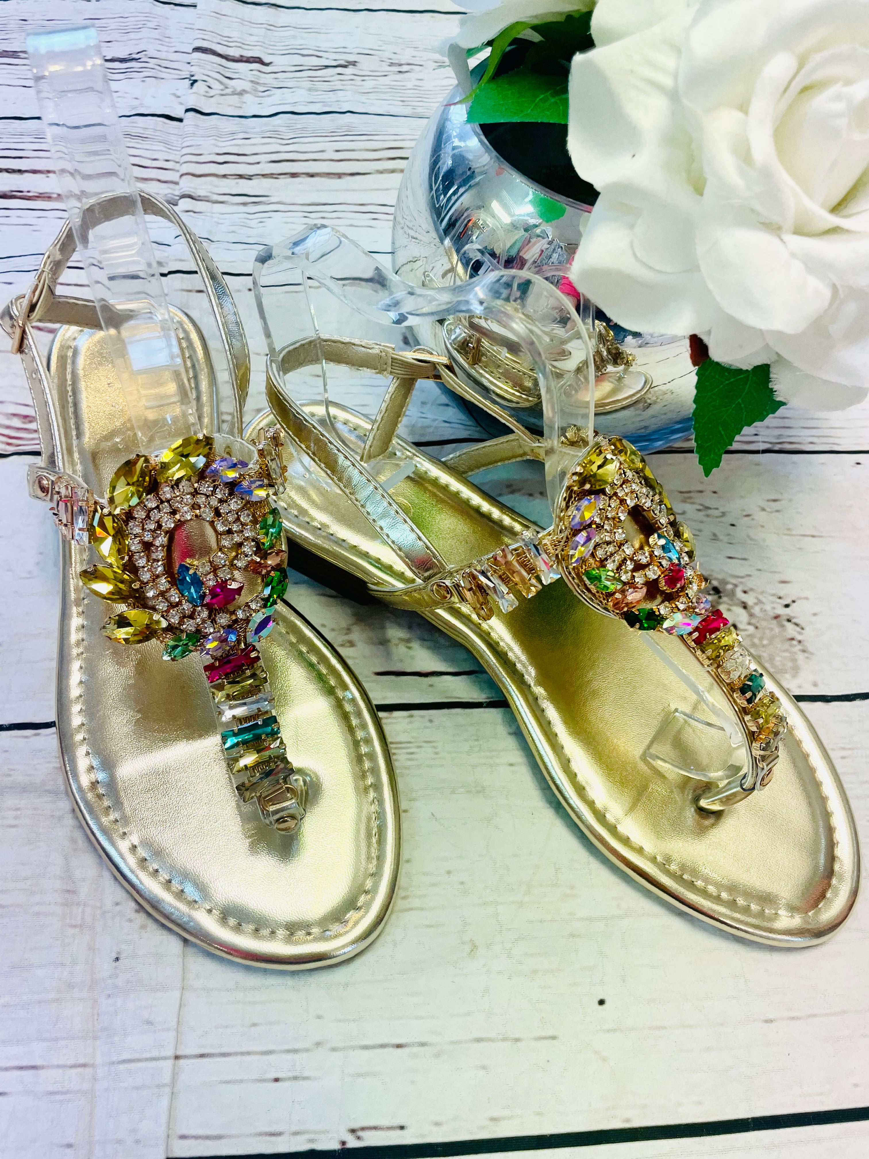 Jewelled fashion sandals uk