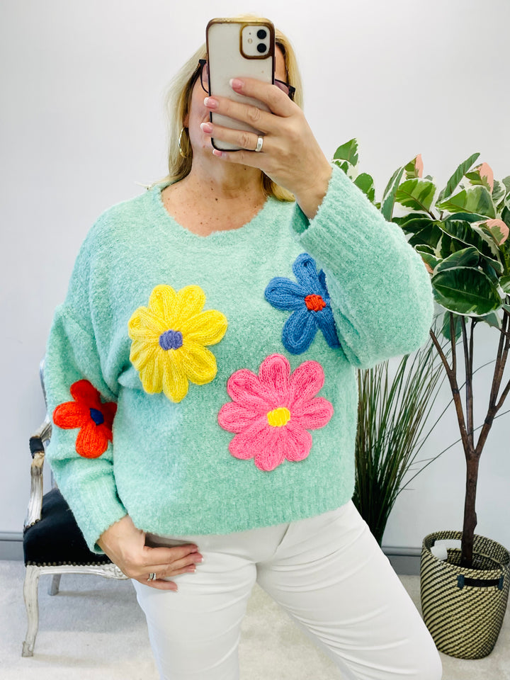 The SARAH 🌸🌼 flower jumper - one mint only