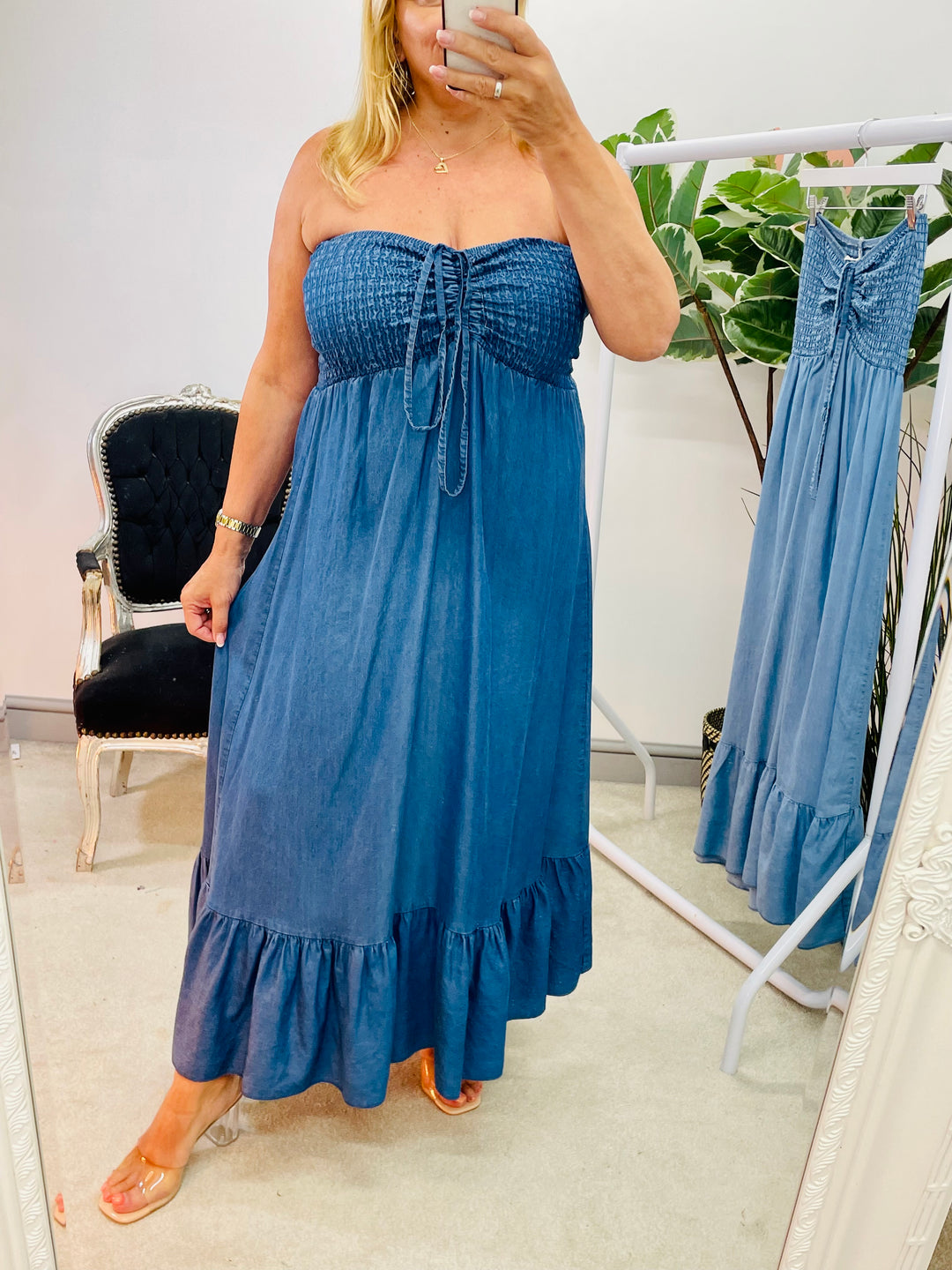 The ARUBA chambray maxi dress - 2 colours