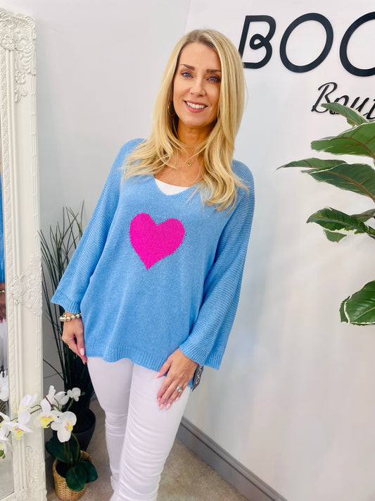 The DOTTIE heart slouch jumper - 4 colours