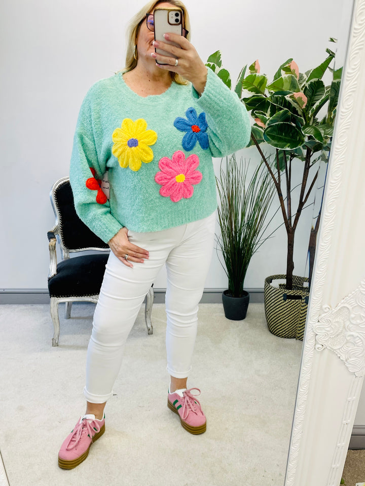 The SARAH 🌸🌼 flower jumper - one mint only