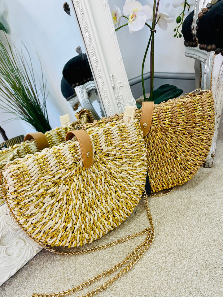 The HALKADIKI straw bag - 2 colours