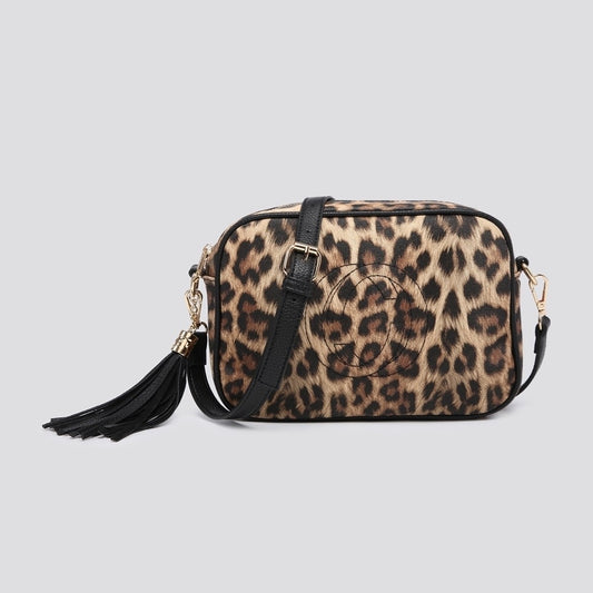 The KAT leopard print camera bag