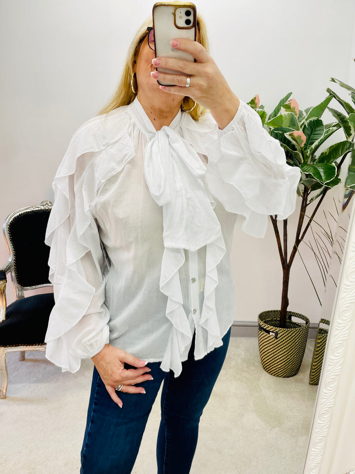 The WENDY white frill shirt