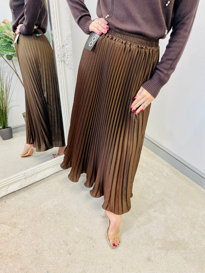 The FROST satin pleated skirt - 3 colours