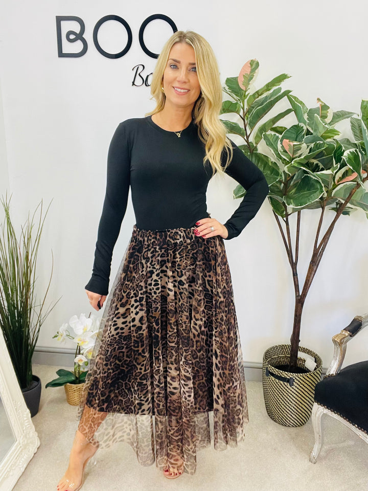 The BIBI animal print tulle skirt - 2 colours