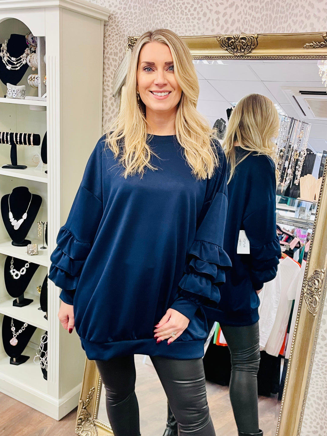 The DELLA frill sleeve top - 8 colours