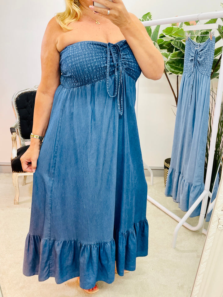 The ARUBA chambray maxi dress - 2 colours