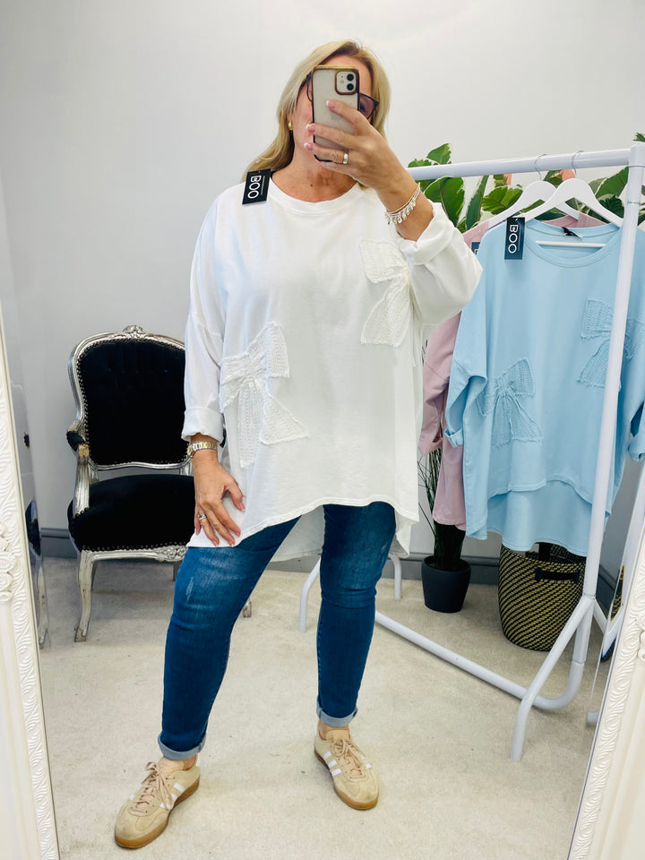 The ISLA bow sweatshirt top - 3 colours