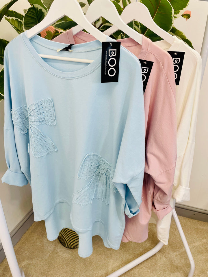 The ISLA bow sweatshirt top - 3 colours