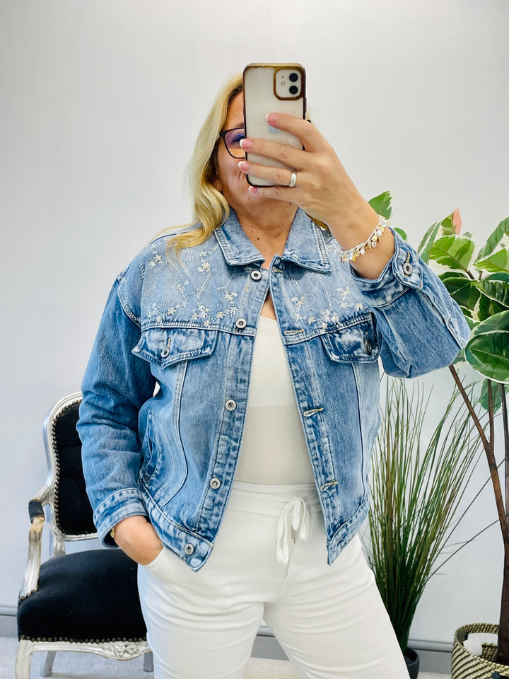 The BONNIE embroidered denim jacket