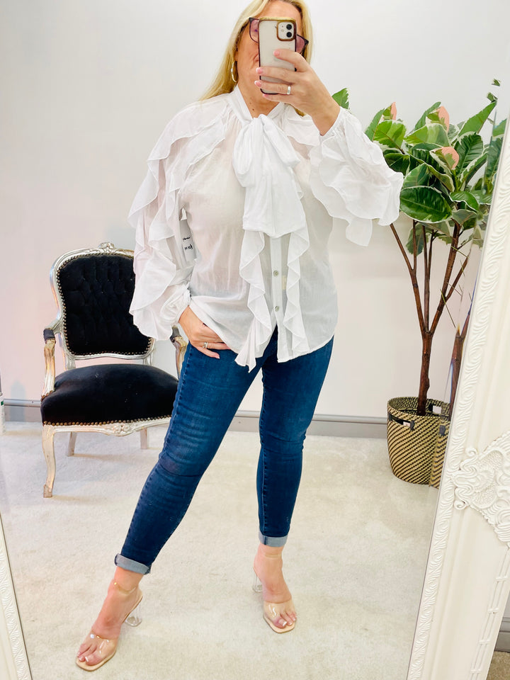 The WENDY white frill shirt