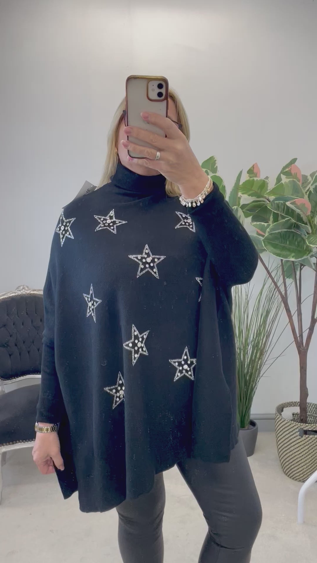 The ROSA black sparkly jumper