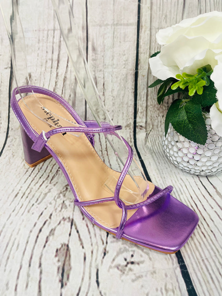 LILAC STRAPPY HEEL SANDALS ( P1300 )