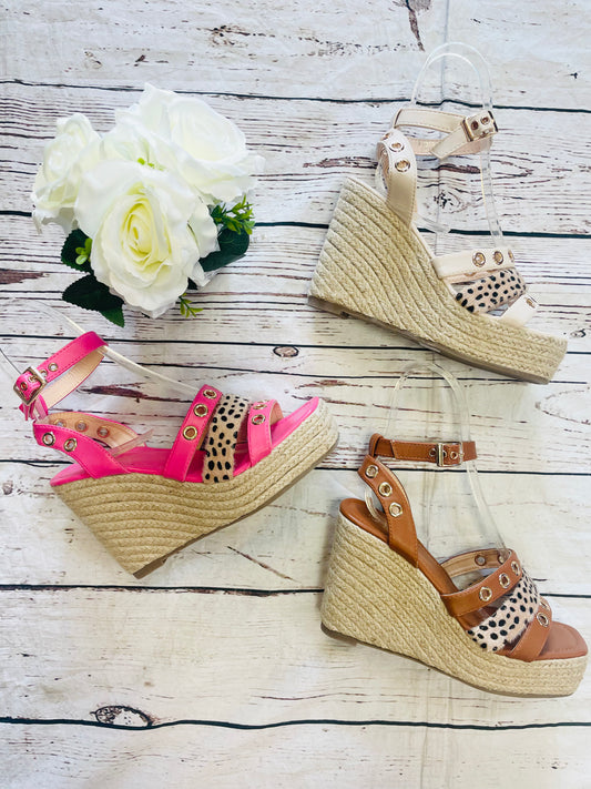 WEDGE HEEL SANDALS ( L1359 ) - 3 colours