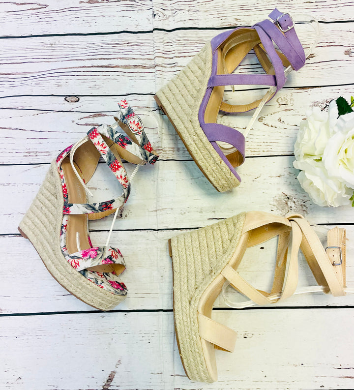 HIGH WEDGE HEEL SANDALS ( 666 ) - 3 colours